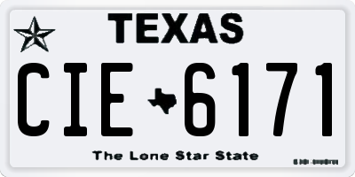 TX license plate CIE6171
