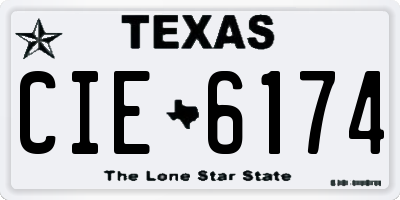 TX license plate CIE6174