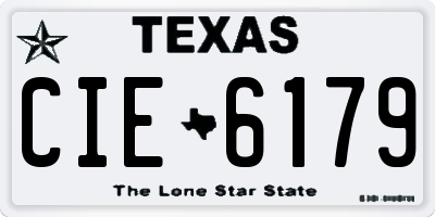 TX license plate CIE6179