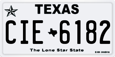 TX license plate CIE6182
