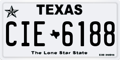 TX license plate CIE6188