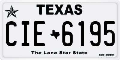TX license plate CIE6195