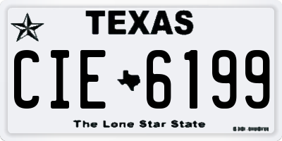 TX license plate CIE6199