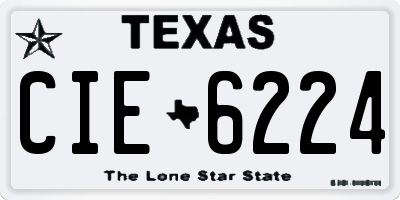 TX license plate CIE6224