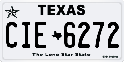 TX license plate CIE6272