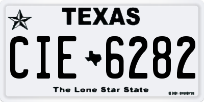 TX license plate CIE6282
