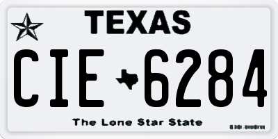 TX license plate CIE6284