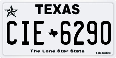 TX license plate CIE6290