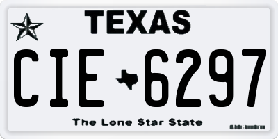 TX license plate CIE6297