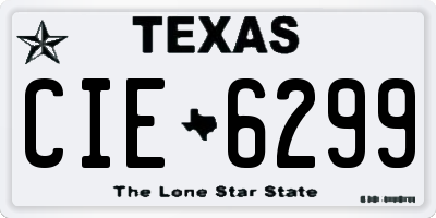 TX license plate CIE6299