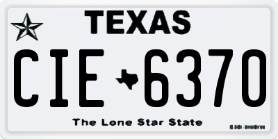 TX license plate CIE6370