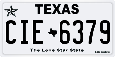 TX license plate CIE6379