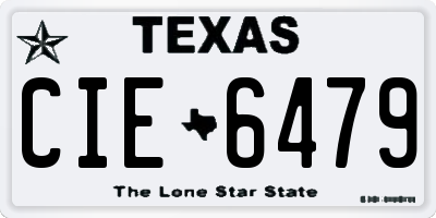 TX license plate CIE6479