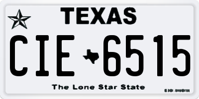 TX license plate CIE6515