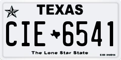 TX license plate CIE6541