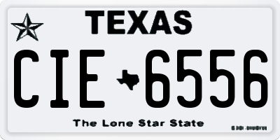TX license plate CIE6556