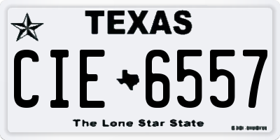 TX license plate CIE6557