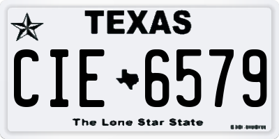 TX license plate CIE6579