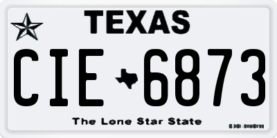 TX license plate CIE6873
