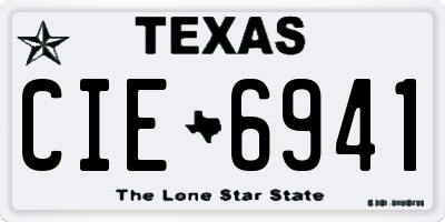 TX license plate CIE6941