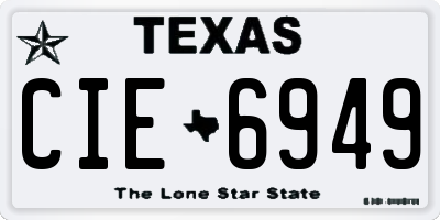 TX license plate CIE6949