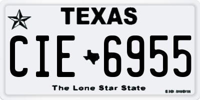 TX license plate CIE6955