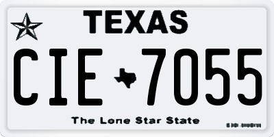 TX license plate CIE7055