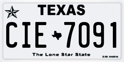 TX license plate CIE7091