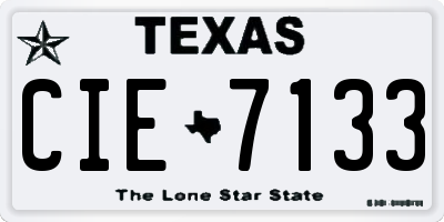 TX license plate CIE7133