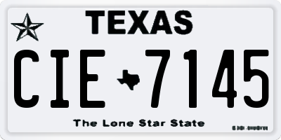 TX license plate CIE7145