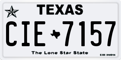 TX license plate CIE7157