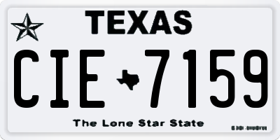 TX license plate CIE7159