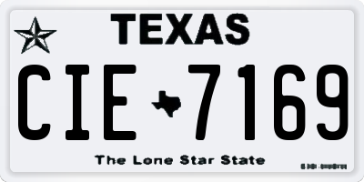 TX license plate CIE7169