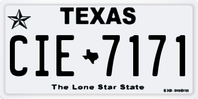 TX license plate CIE7171