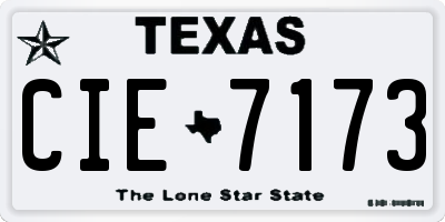 TX license plate CIE7173