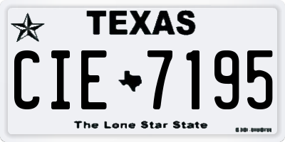 TX license plate CIE7195