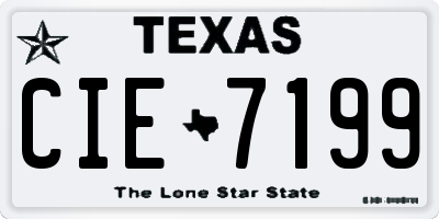 TX license plate CIE7199