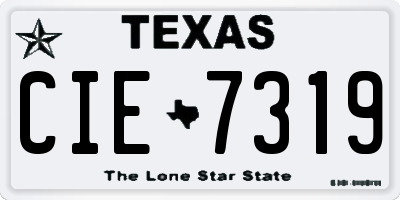 TX license plate CIE7319