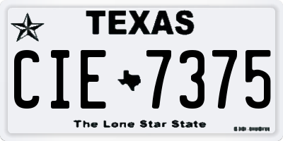 TX license plate CIE7375