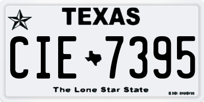 TX license plate CIE7395