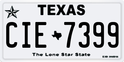 TX license plate CIE7399