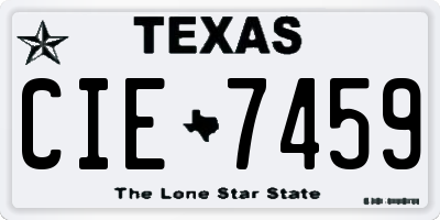 TX license plate CIE7459