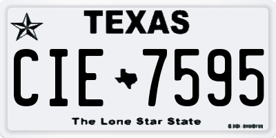 TX license plate CIE7595