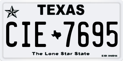 TX license plate CIE7695