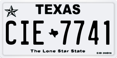 TX license plate CIE7741