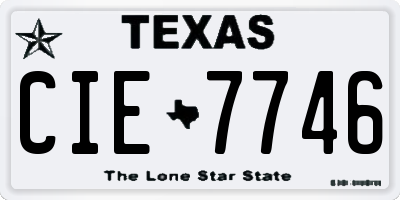 TX license plate CIE7746