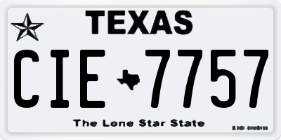 TX license plate CIE7757