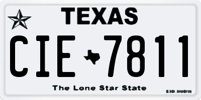 TX license plate CIE7811