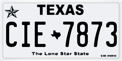 TX license plate CIE7873