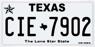 TX license plate CIE7902